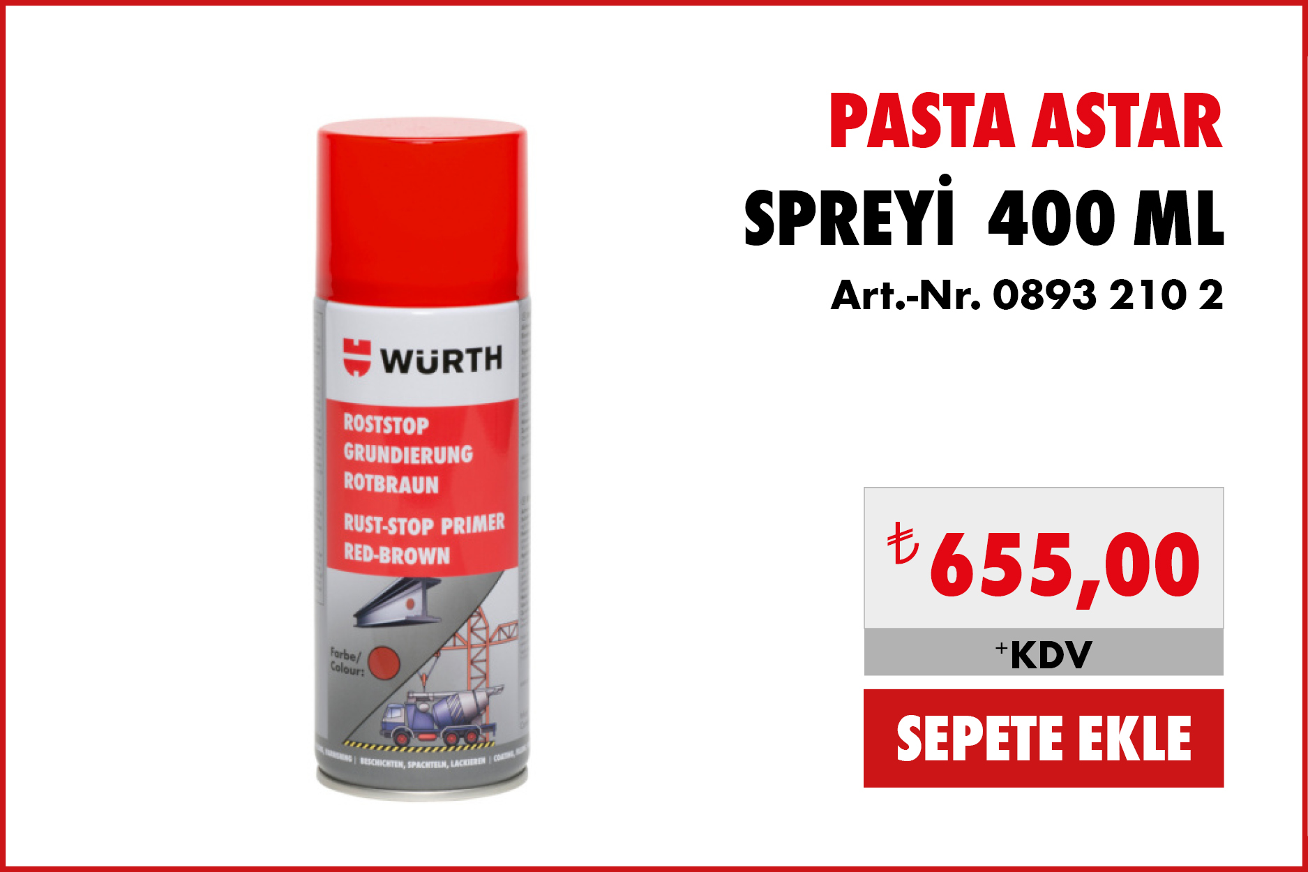 PAS ASTAR SPREYİ 400ML