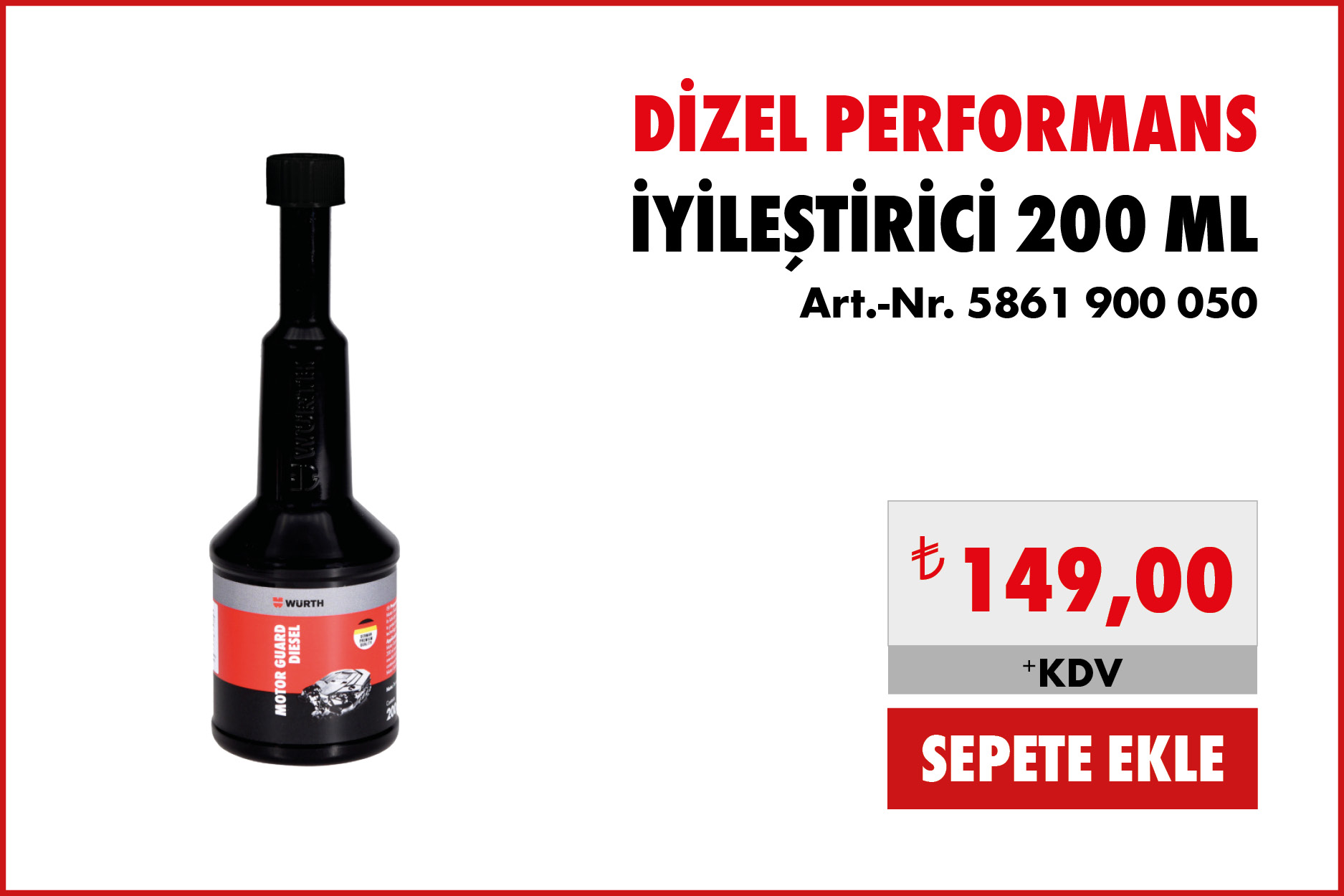 DİZEL PERF.İYİLEŞTİRC.(MOTOR-GUARD)200ML