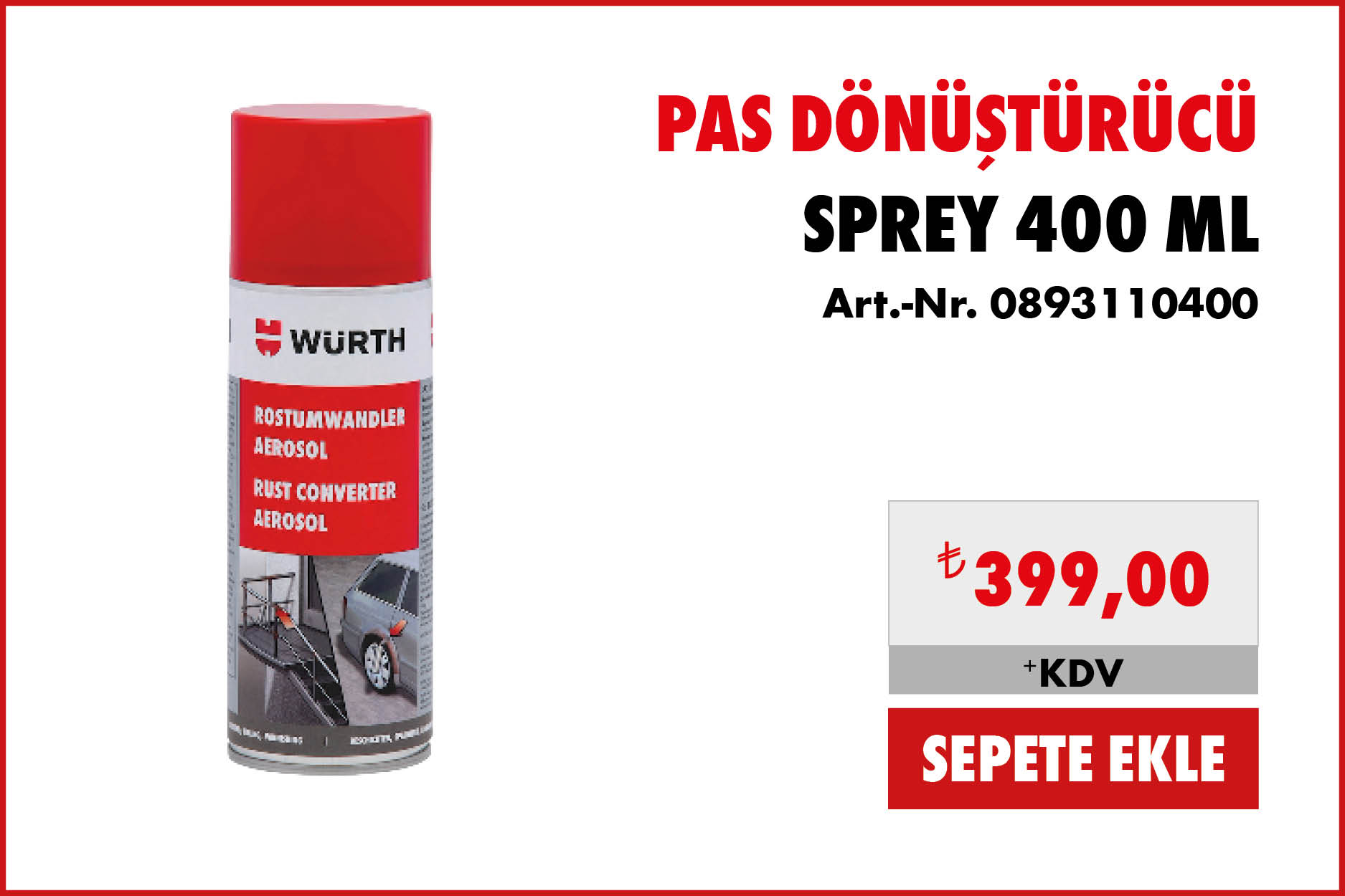 PAS DÖNÜŞTÜRÜCÜ 400ML